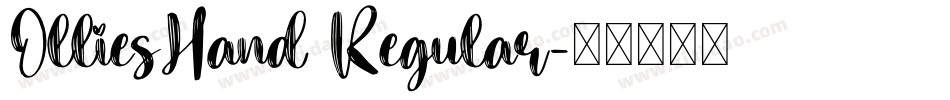 OlliesHand Regular字体转换